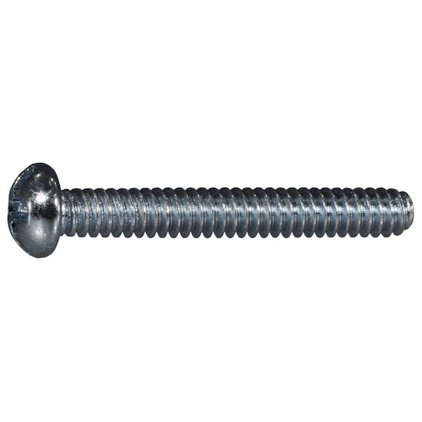 Midwest Fastener #6-32 x 1 in Combination Phillips/Slotted Round Machine Screw, Zinc Plated Steel, 100 PK 07658 - main